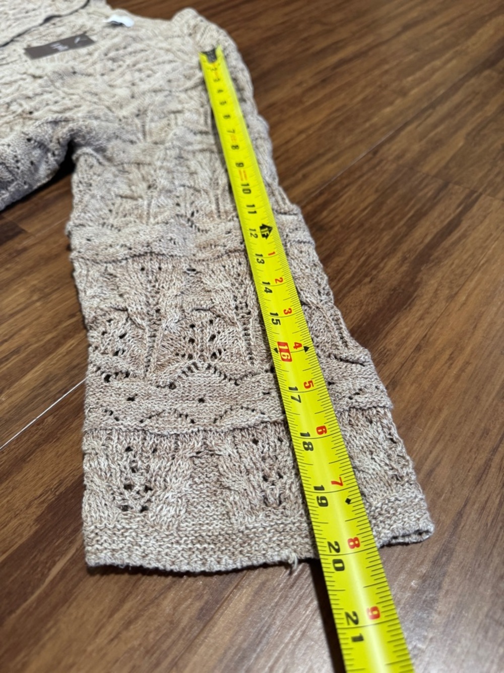 NEW J. Jill Women's Beige Lace Cardigan Size L Cotton Retail NWT $89 - Picture 7 of 15